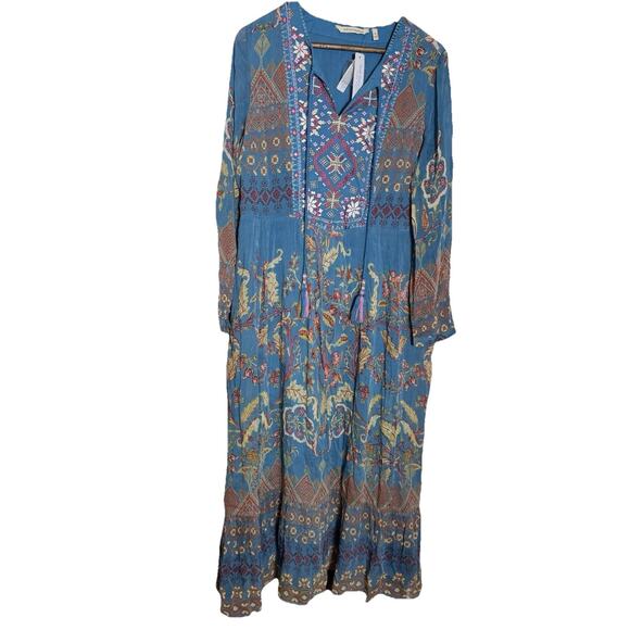 Soft Surroundings Dresses & Skirts - NEW Soft Surroundings‎ Mirapani Embroidered Floral Midi Dress M Boho